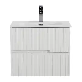 Тумба под раковину Cezares DUET-N 60 см, DUET-N-600-2C-SO-BL подвесная, Bianco Lucido