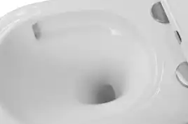 Подвесной унитаз Azario Teramo AZ-0053-UQ3 безободковый, смыв Торнадо, в комплекте с сидением микролифт, Белый глянцевый