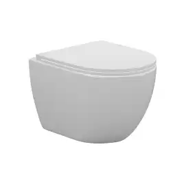 Унитаз подвесной AVS Спутник 801-0038-P-T2-GW безободковый, со смывом Торнадо, белый