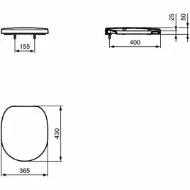 Промо-комплект 2 в 1 Ideal Standard с подвесным унитазом E803501 CONNECT с сидением и крышкой с функцией плавного закрытия E712701 CONNECT