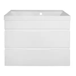 Тумба с раковиной Azario Эстима 70 CS00094583, подвесная, Белая глянцевая