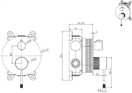 Смеситель для душа Allen Brau Priority 4.0 5.31C11-00 (с внутренней частью, 2 выхода) хром
