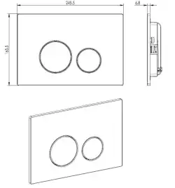 Клавиша смыва Allen Brau Priority 4.0 9.20007.BN никель браш
