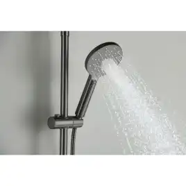 Душевая система Aquatek Европа AQ2343BGM с термостатом, Оружейная сталь