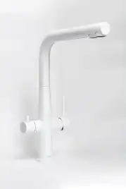 Смеситель для кухни AVS PureRiver 811-160-MW, Г-образный излив, белый матовый