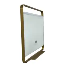 Зеркало Azario Дарья 100х80, АZ-LED013825 с подсветкой, bluetooth, подогрев, золото матовое