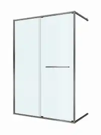 Душевая дверь CEZARES LUX-B-FS-11-140-C-GM прозрачное стекло, профиль Оружейная сталь