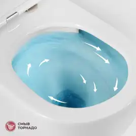 Подвесной унитаз CEZARES LINER CZR-3808-53-TH-TOR/SC, со смывом TORNADO, с сиденьем микролифт