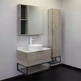 Тумба с умывальником Comforty Порто 75 Дуб дымчатый, 00-00009321