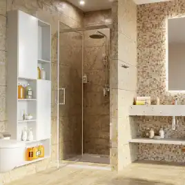 Душевая дверь WasserKRAFT Salm 27I 90 см, 27I04, профиль Хром, стекло Прозрачное