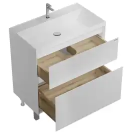 Тумба под раковину Grossman Меркадо 80 напольная, белая матовая (108074)