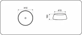 Раковина накладная CeramaLux 410х410х160 J2094, цвет Разноцветный