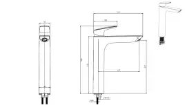 Смеситель для раковины Aquatek Вега AQ1004BGM, Оружейная сталь