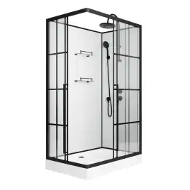 Душевая кабина Niagara Standart 100х80х225 ST100/80/15QR/KL/BKT низкий поддон, без гидромассажа