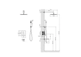 Душевая система Aquatek ОБЕРОН AQ1273CR, Хром