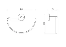 Держатель полотенец Aquatek Бетта AQ4621BGM, Оружейная сталь