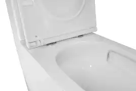 Унитаз-компакт Azario Margo AZ-2125-UQ1 напольный, безободковый, со смывом Торнадо, в комплекте с бачком и сиденьем микролифт, Белый глянцевый