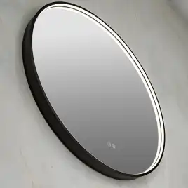 Зеркало с подсветкой AVS AZ 80 см, антипар, черное матовое