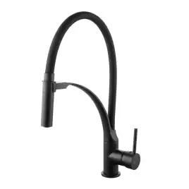 Смеситель для кухни Lemark Soul LM6007BL поворотный излив, Черный