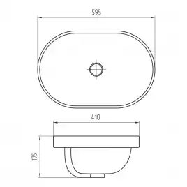 Раковина AVS Эльза 60x41 белая