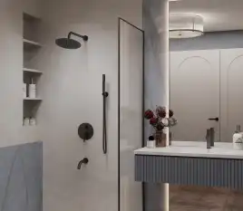 Душевая система  Vincea Villa VSFW-1VL3MB VSFW-1VL3MB встраиваемая, черный матовый