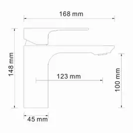 Смеситель для раковины WasserKRAFT Dinkel 5800 5803, однорычажный, цвет Хром