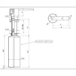 Дозатор для жидкого мыла Kerama Marazzi, встраиваемый, LO.dis.02\CR