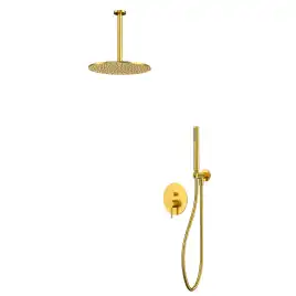 Душевая система для душа WHITECROSS Y brushed gold YSET12GLB, скрытого монтажа, Золото брашированное