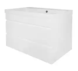 Тумба с раковиной Azario Эстима 70 CS00094583, подвесная, Белая глянцевая