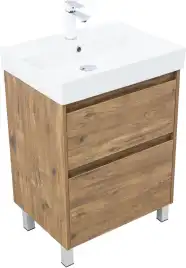 Тумба под раковину Aquanet Nova Lite 2.0 60 напольная, дуб рустикальный, 346343