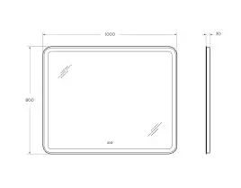 Зеркало с функцией памяти CEZARES CZR-SPC-MC-1000-800-RGB-TCH