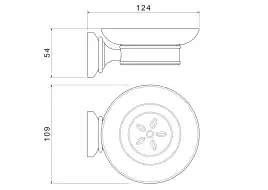 Мыльница для ванной Aquatek Классик AQ4503MB, Черный матовый