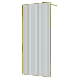 Душевая перегородка Azario Walk-in 100 AZ-271-100-BGL-CRF стекло 8 мм рифленое, профиль Золото матовое