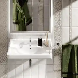 Раковина Kerama Marazzi POMPEI подвесная/мебельная 80, белая глянцевая, PO.wb.80