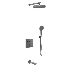 Душевая система  Vincea Inspire VSFW-431I2GM VSFW-431I2GM встраиваемая, вороненная сталь