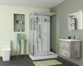 Душевая кабина Niagara Premium 120х80х210 NG-6012-01GQR низкий поддон, с гидромассажем