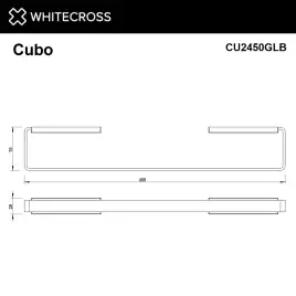 Полотенцедержатель Whitecross CUBO gold brushed 45 см, CU2450GLB, Золото брашированное