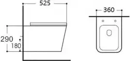 Унитаз подвесной Aquanet Tavr Rimless Tavr 2.0 W LX-1907MB Soft Close, Черный матовый