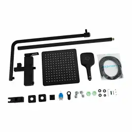 Душевая система Gappo G2417-6  с поворотным изливом, Черный матовый