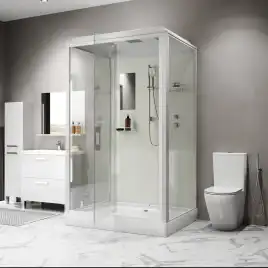 Душевая кабина Niagara Standart 120х90 ST120/90/15Q низкий поддон, белый профиль