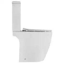 Унитаз-компакт Azario LEO TORNADO FLUSHING AZ-1253CT напольный, безободковый, со смывом Торнадо, в комплекте с бачком и сиденьем микролифт, Белый глянцевый
