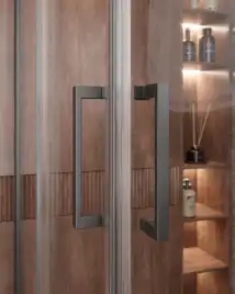 Душевой уголок CEZARES MOLVENO-AH-21-90+20-C-GM-IV стекло Прозрачное, профиль Оружейная сталь