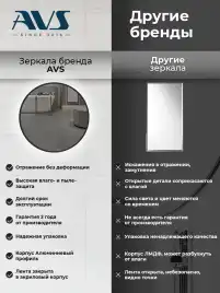 Зеркало с подсветкой AVS Виктория 75x75 см, черное