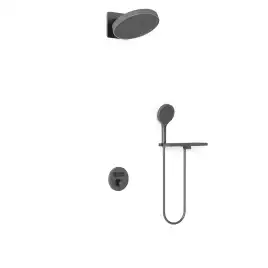 Душевая система  Vincea Inspire VSFW-3I22MT3RGM VSFW-3I22MT3RGM  с термостатом, встраиваемая, вороненная сталь