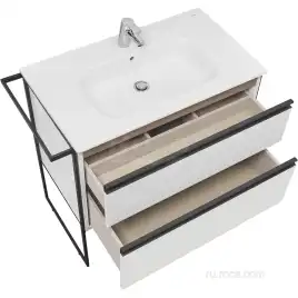 Тумбы под раковину Roca Domi 80 A857459806 подвесная, цвет, Белый глянец