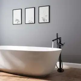 Напольный смеситель для ванны Aquatek Ника AQ1845MB, Черный матовый