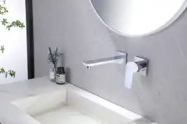 Смеситель для раковины Abber Weiss Insel AF8082B встраиваемый, с внутренней частью, Черный матовый