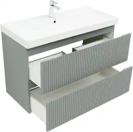 Тумба под раковину Aquanet Джейн (Flat) 100 мисти грин, подвесная, 335436