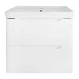 Тумба с раковиной Azario Lotos 50 CS00094662, подвесная, Белая глянцевая