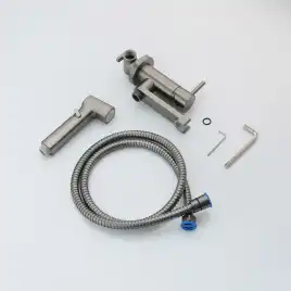 Смеситель с гигиеническим душем Aquatek Ника AQ1819BGM, Оружейная сталь